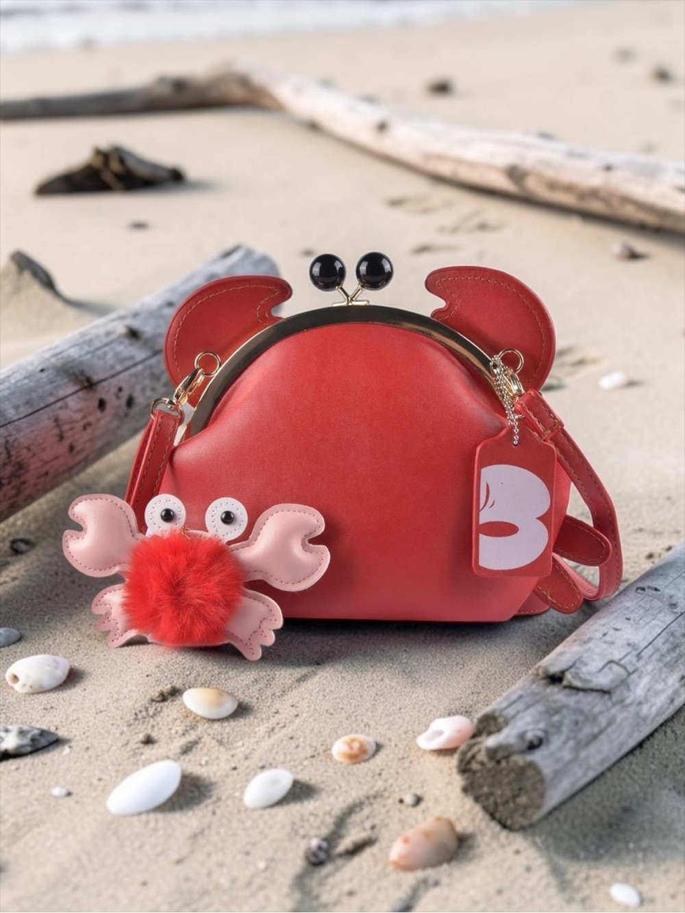 ๐ฆNWT QZUnique Red Crab Novelty Crossbody Bag Handbag Purse ๐ฆ - Picture 2 of 10